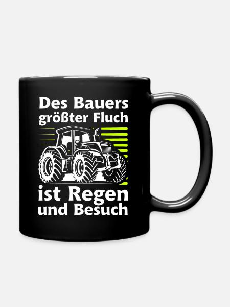 Bauer T-Shirt für Landwirte Geschenk - Tasse einfarbig - Schwarz