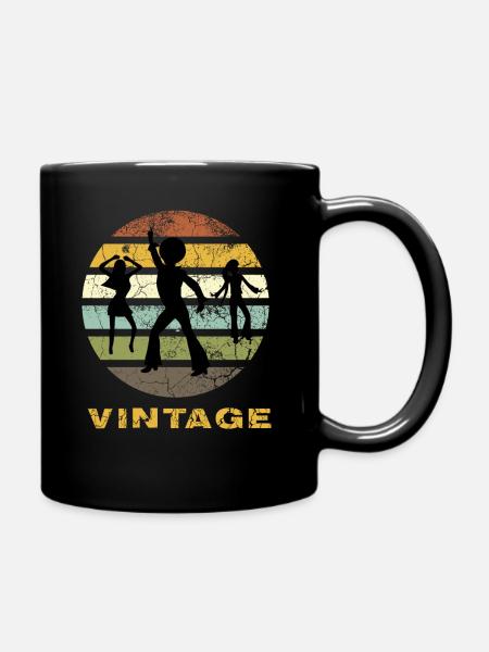 Vintage Retro Dancing Queen - Tasse einfarbig - Schwarz