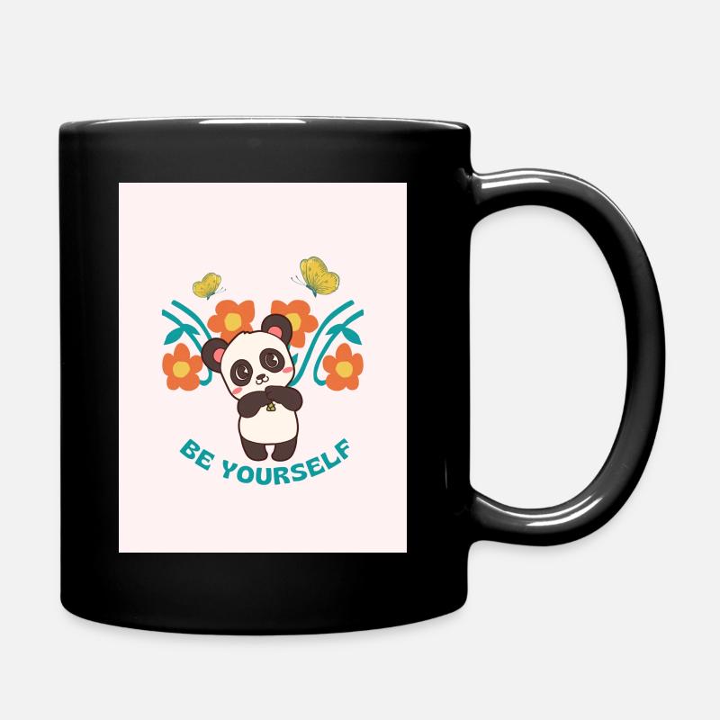Be yourself (Cute Panda Design) Gift - Full Colour Mug - black