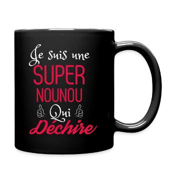 Super Nounou qui déchire - Mug uni - noir - Droite