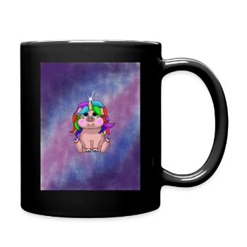 Galaxy Pork Horn - Full Colour Mug - black - Right
