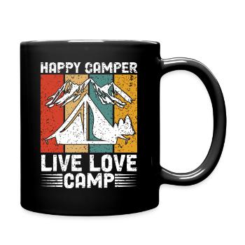 Happy Camper Live love Camp - Mug uni - noir - Droite