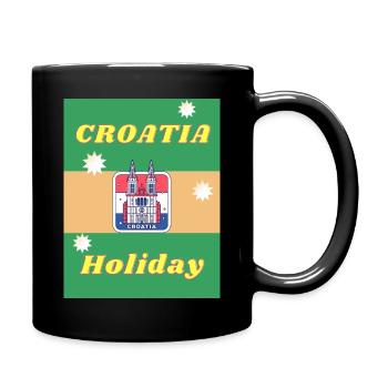 croatia holiday - Tasse einfarbig - Schwarz - Rechts