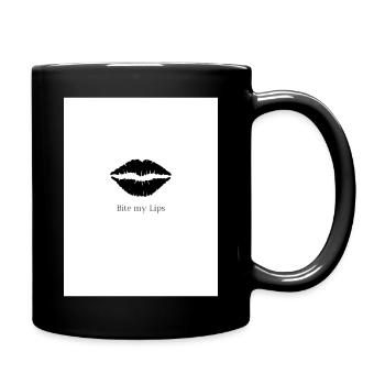 Bite my Lips - Tasse einfarbig - Schwarz - Rechts