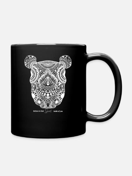 Spirit Animal - Rhino - Full Colour Mug - black