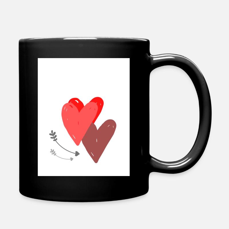 Herzen 1 - Tasse einfarbig - Schwarz