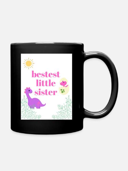 Bestest Little Sister - Full Colour Mug - black