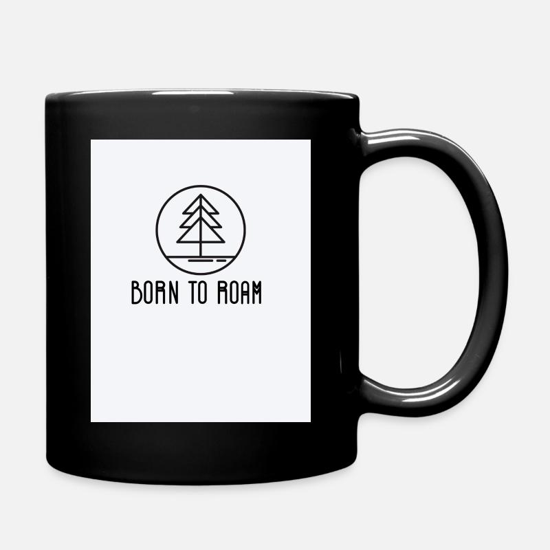 Born to roam - Tasse einfarbig - Schwarz