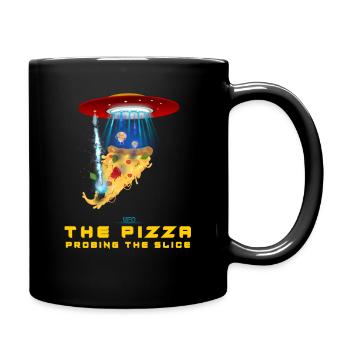 Chemise Pizza Tranche Sondage Ovni Espace Enfant - Mug uni - noir - Droite