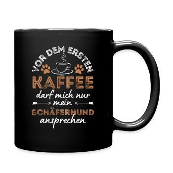 Shepherd Dog Coffee Dog Cafe - Full Colour Mug - black - Right