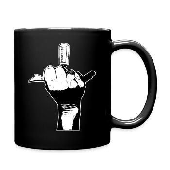 Das böse Mädchen in Schwarz-Weiß - Tasse einfarbig - Schwarz - Rechts
