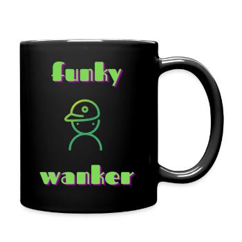 funky wanker - Tasse einfarbig - Schwarz - Rechts
