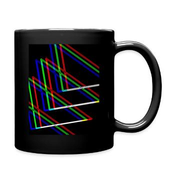Trippy Triangle - Tasse einfarbig - Schwarz - Rechts