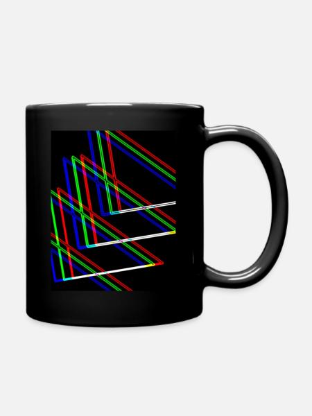 Trippy Triangle - Tasse einfarbig - Schwarz