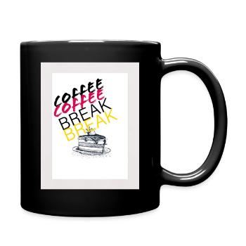 Coffee Break - Tasse einfarbig - Schwarz - Rechts