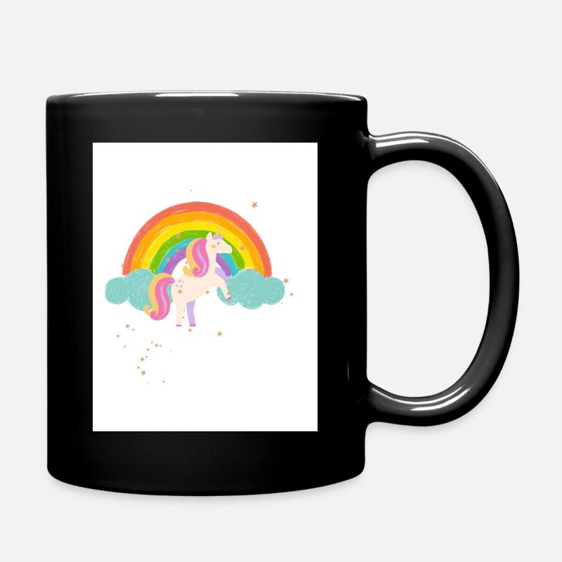 Einhorn - Tasse einfarbig - Schwarz