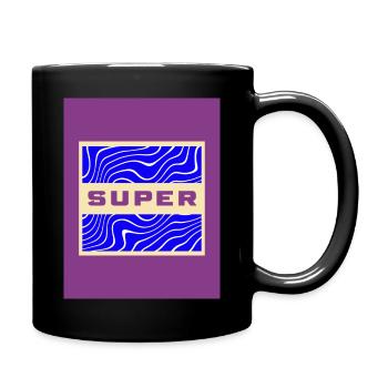 Graphiques super lettrés - Mug uni - noir - Droite
