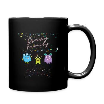 Crazy Family - Mug uni - noir - Droite