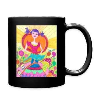 JasminEs World - Tasse einfarbig - Schwarz - Rechts