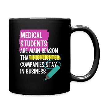 Funny medical student - Full Colour Mug - black - Right