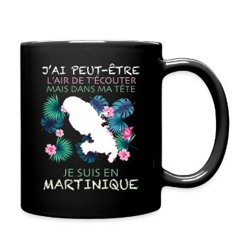 La Martinique Est Dans Ma Tête - Mug uni - noir - Droite