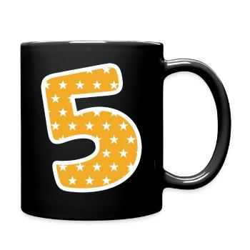 Cinq - Mug uni - noir - Droite