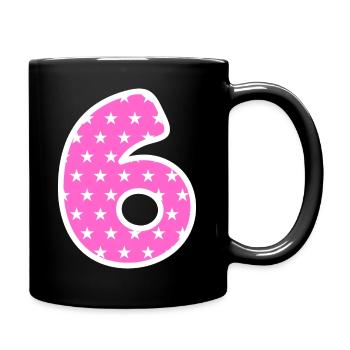 Number 6 - Full Colour Mug - black - Right