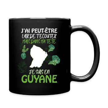 Guyane Je T'Aime Citation Homme Et Femme - Mug uni - noir - Droite