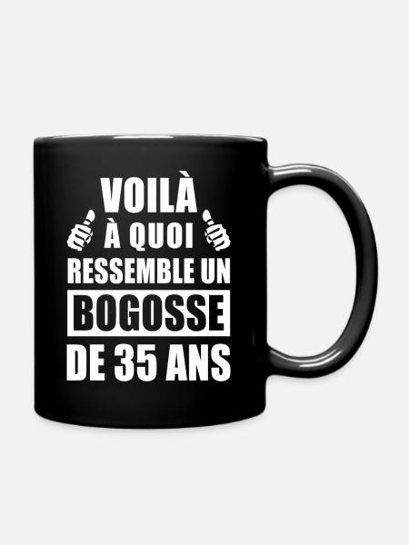 bogosse de 35 ans / humour 35 ans - Mug uni - noir