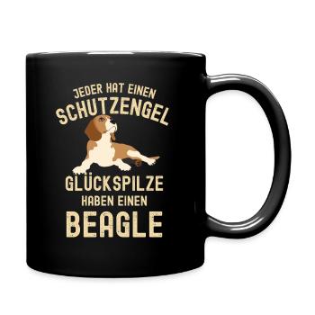 Lustiger Beagle Spruch für Beagle Liebhaber - Tasse einfarbig - Schwarz - Rechts