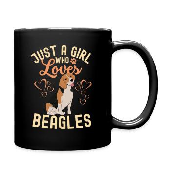 Lustiger Beagle Spruch für Beagle Liebhaber - Tasse einfarbig - Schwarz - Rechts