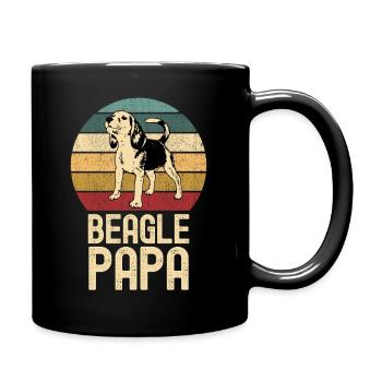 Beagle Papa Chien Rétro Vintage - Mug uni - noir - Droite