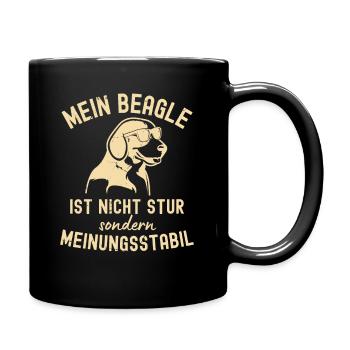 Lustiger Beagle Spruch für Beagle Liebhaber - Tasse einfarbig - Schwarz - Rechts