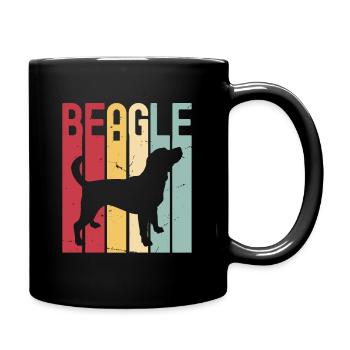 Beagle Dog Retro Vintage - Mug uni - noir - Droite