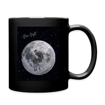 Moon Night - Tasse einfarbig - Schwarz - Rechts