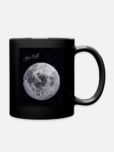 Moon Night - Tasse einfarbig - Schwarz