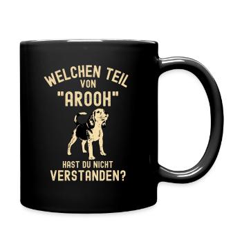 Lustiger Beagle Spruch für Beagle Liebhaber - Tasse einfarbig - Schwarz - Rechts