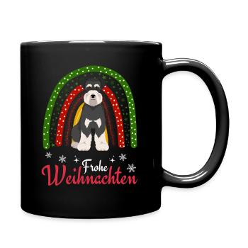 Schnauzer Noël - Mug uni - noir - Droite