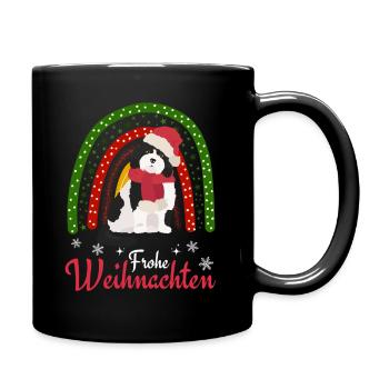 Bobtail Noël Chien de berger anglais - Mug uni - noir - Droite