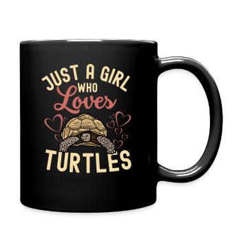 Turtle lover kawaii - Full Colour Mug - black - Right