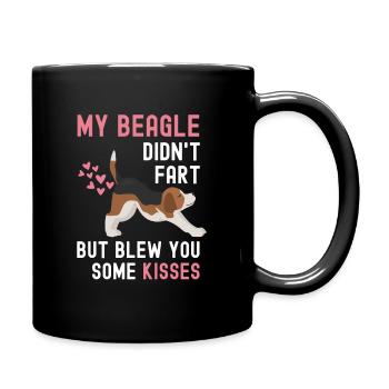 Lustiger Beagle Spruch für Beagle Liebhaber - Tasse einfarbig - Schwarz - Rechts