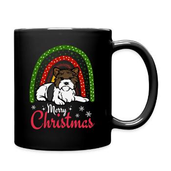 Sweet Biewer Terrier Christmas Kawaii - Full Colour Mug - black - Right
