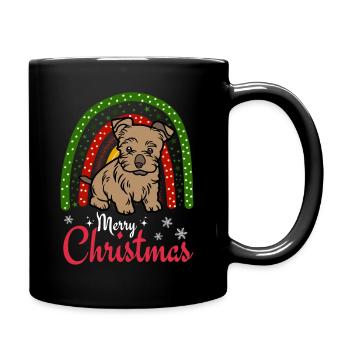 Süßer Silky Terrier Welpe Kawaii Weihnachten - Tasse einfarbig - Schwarz - Rechts