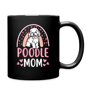 Pudel Mama Liebhaber Kawaii - Tasse einfarbig - Schwarz - Rechts