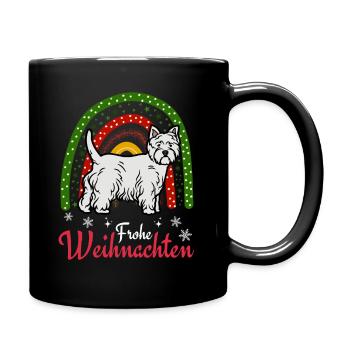 West Highland White Terrier Kawaii Bonbons de Noël - Mug uni - noir - Droite