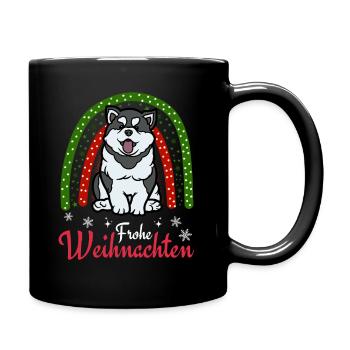 Christmas Sweet Husky Lover Kawaii - Full Colour Mug - black - Right