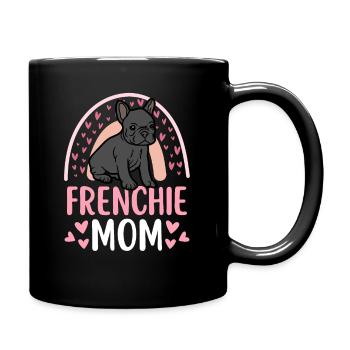 Süße Französische Bulldogge Liebhaber Kawaii - Tasse einfarbig - Schwarz - Rechts