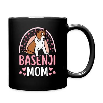 Süßer Basenji Hund Liebhaber Kawaii - Tasse einfarbig - Schwarz - Rechts