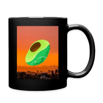 Avocado-City - Tasse einfarbig - Schwarz - Rechts
