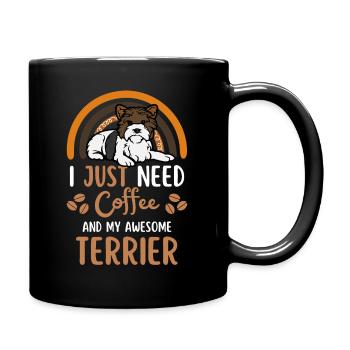 Sweet Biewer Terrier Coffee Dog Cafe Kawaii - Full Colour Mug - black - Right
